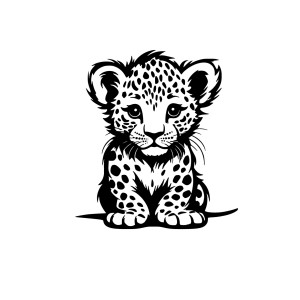 لایه باز فتوشاپ توله بچه پلنگ پا کیفیت بالا