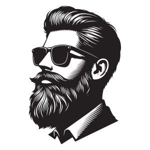 لایه باز وکتور مرد عینکی با کیفیت بالا