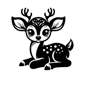 لایه باز فتوشاپ آهو نشسته با کیفیت بالا