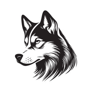 طرح لایه باز وکتور سر گرگ با کیفیت بالا