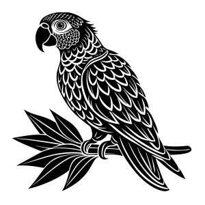طرح لایه باز وکتور طوطی با کیفیت بالا