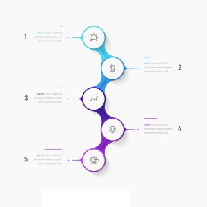 طرح لایه باز اینفوگرافیک با اشکال مدرن جذاب