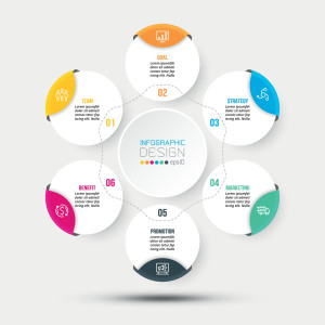 طرح لایه باز اینفوگرافیک مدرن شرکتی با کیفیت بالا