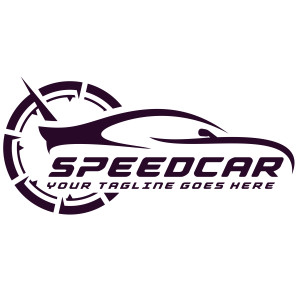 لایه باز وکتور PSD لگوی آرم ماشین اسپرت