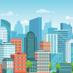 طرح لایه باز شهر ساختمان ها و برج های مسکونی