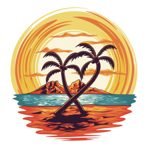 لایه باز پس زمینه جزیره ساحلی با کیفیت بالا