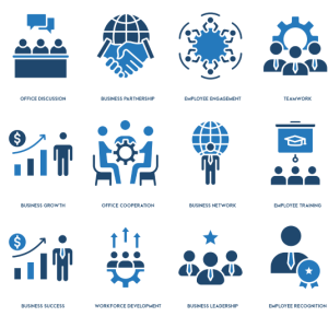 طرح لایه باز آیکن های تجارتی