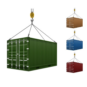 طرح لایه باز کانتینر حمل بار با کیفیت بالا