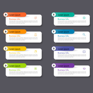 طرح لایه باز نمودار درختی اینفوگرافیک