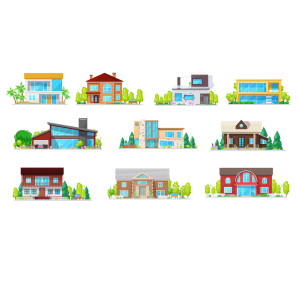 طرح لایه باز ساختمان های ویلایی با کیفیت بالا