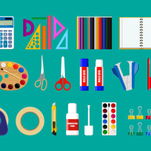 طرح لایه باز کیف مدرسه و لوازم تحریر فانتزی