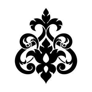 طرح لایه باز وکتور psd گل اسلیمی با کیفیت بالا