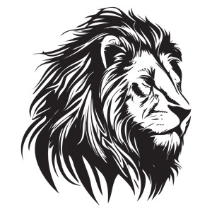 طرح لایه باز وکتور آیکن شیر سلطان جنگل