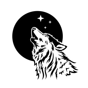 طرح لایه باز PSD آیکن گرگ با کیفیت بالا