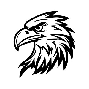 لایه باز وکتور psd کاراکتر سر عقاب با کیفیت بالا