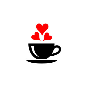 لایه باز وکتور psd لیوان عاشقانه با کیفیت بالا