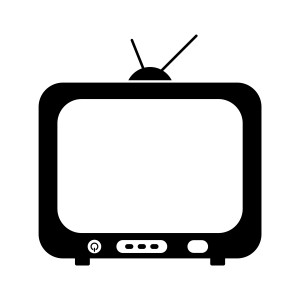 لایه باز وکتور psd تلویزیون سیاه و سفید قدیمی
