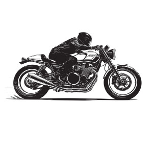 طرح لایه باز موتور سیکلت کلاسیک