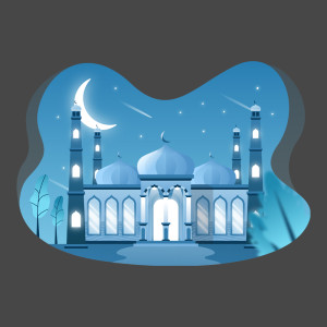 طرح لایه باز پس زمینه مسجد با کیفیت بالا.