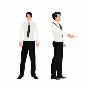 لایه باز مرد تمام رخ و نیم رخ