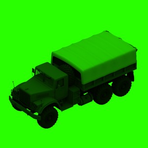 مدل سه بعدی خودروی کامیون نظامی با کیفیت بالا
