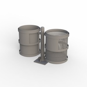 مدل سه بعدی 3D سطل آشغال پارکی با کیفیت بالا