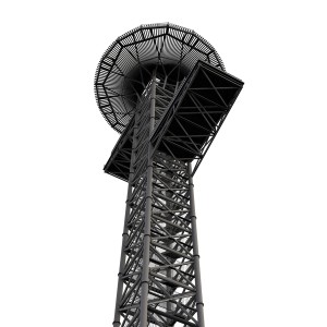 مدل سه بعدی بانجی جامپینگ برج فلزی به همراه جزئیات