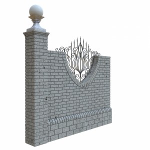 مدل سه بعدی فنس آجری