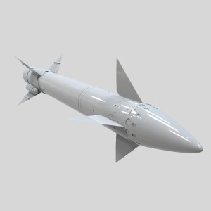 مدل سه بعدی موشک هوا به هوای جت جنگی
