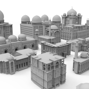 مدل سه بعدی اماکن مذهبی و اسلامی مسجد و عبادتگاه