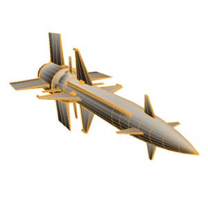 دانلود مدل سه بعدی موشک هوا به هوا جت جنگنده