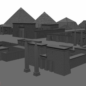 مدل سه بعدی بناهای معماری مصر باستان