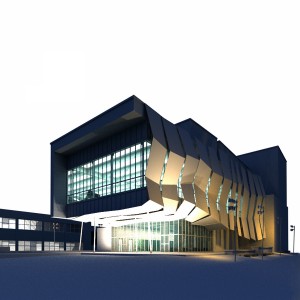 مدل سه بعدی ساختمان تجاری