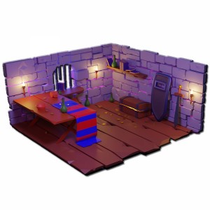 مدل سه بعدی اتاق نگهبانی فانتزی