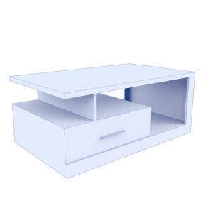 مدل سه بعدی میز تلویزیون چوبی