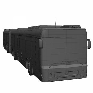 مدل سه بعدی اتوبوس مسافربری فرودگاهی