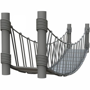 مدل سه بعدی پل طنابی