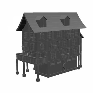 مدل 3D سه بعدی خانه قرون وسطایی