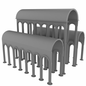 مدل سه بعدی ستون های تالار قصر