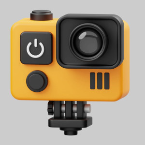 مدل سه بعدی 3D دوربین ورزشی با کیفیت بالا