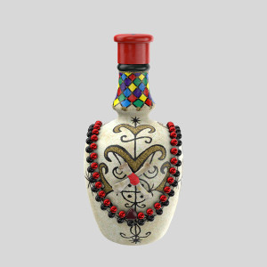 مدل سه بعدی 3D گلدان گچی با نقاشی با کیفیت بالا