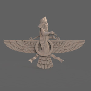 مدل سه بعدی 3D فروهر هخامنشی با کیفیت بالا