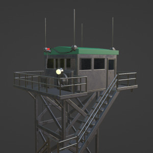 مدل سه بعدی 3d برج دیده بانی فلزی با کیفیت بالا