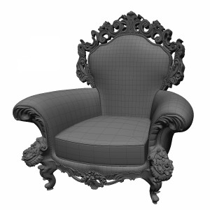 مدل سه بعدی مبل کلاسیک سه نفره و یک نفره