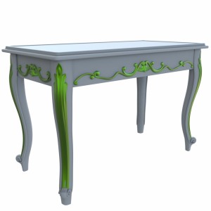 مدل سه بعدی 3D میز تحریر کلاسیک چوبی