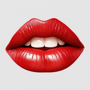 عکس png لب قرمز و دهان زنانه با کیفیت بالا