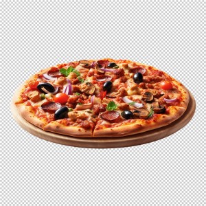 عکس png پیتزا با پس زمینه خالی با کیفیت بالا