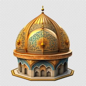 عکس png گنبد مسجد با بکگراند خالی و خام