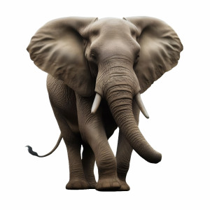 عکس فیل با آج های بلند در طبیعت با کیفیت بالا