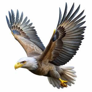 عکس عقاب با کیفیت بالا در حال پرواز با کیفیت بالا